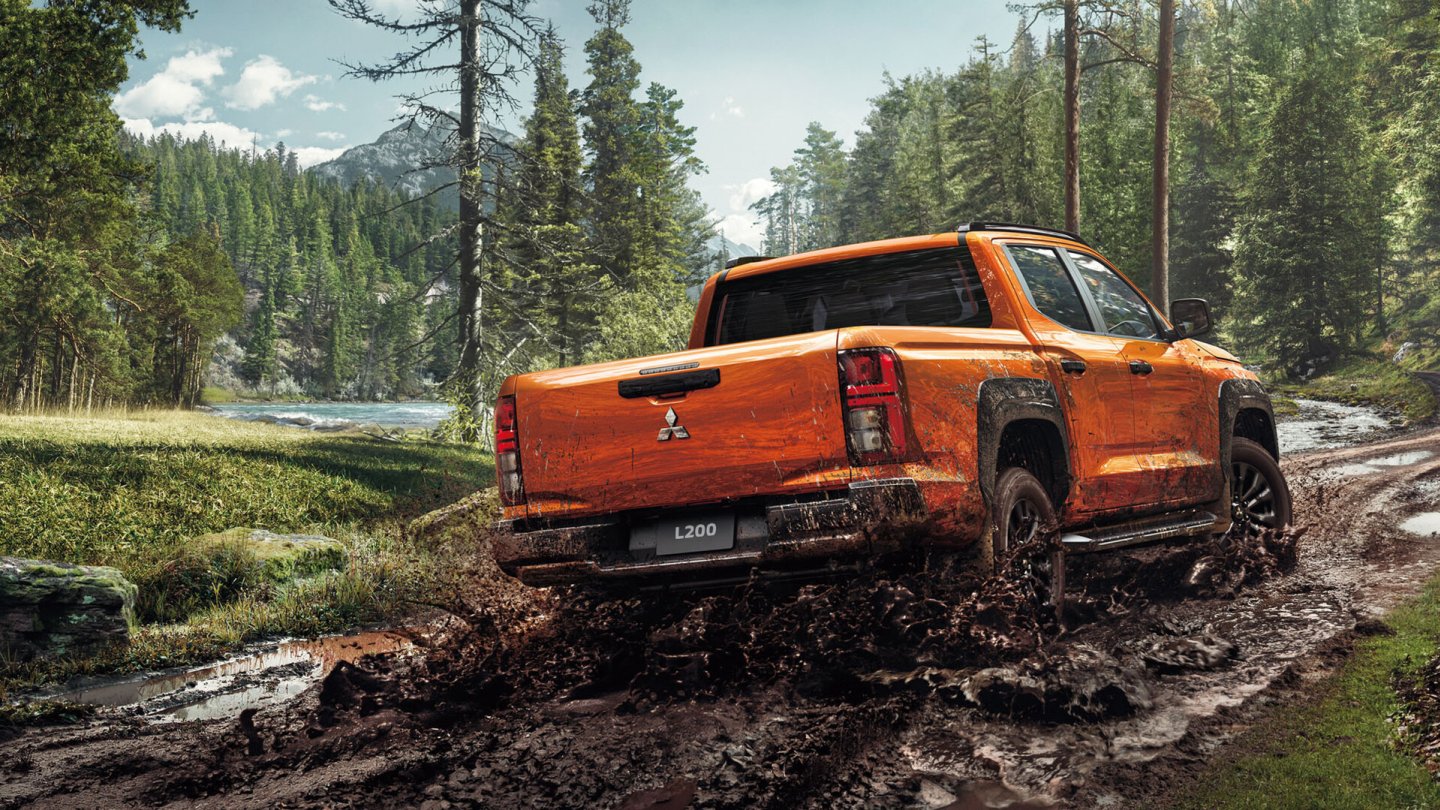 Der L200 Diamant Top kommt mit permanentem Allradantrieb.