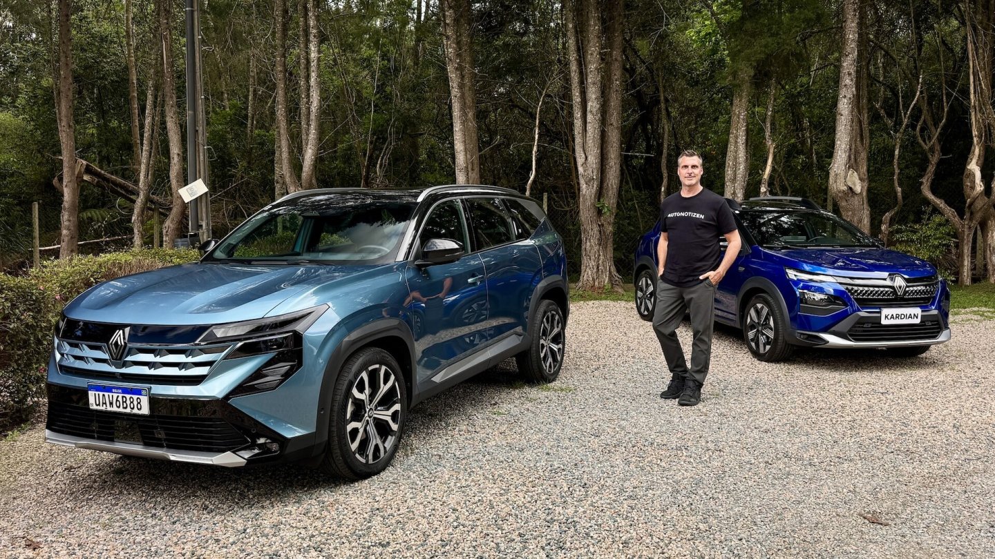 Der Renault Kardian, hier rechts im Bild, ist ein weiteres Modell, das lokal produziert und verkauft wird.