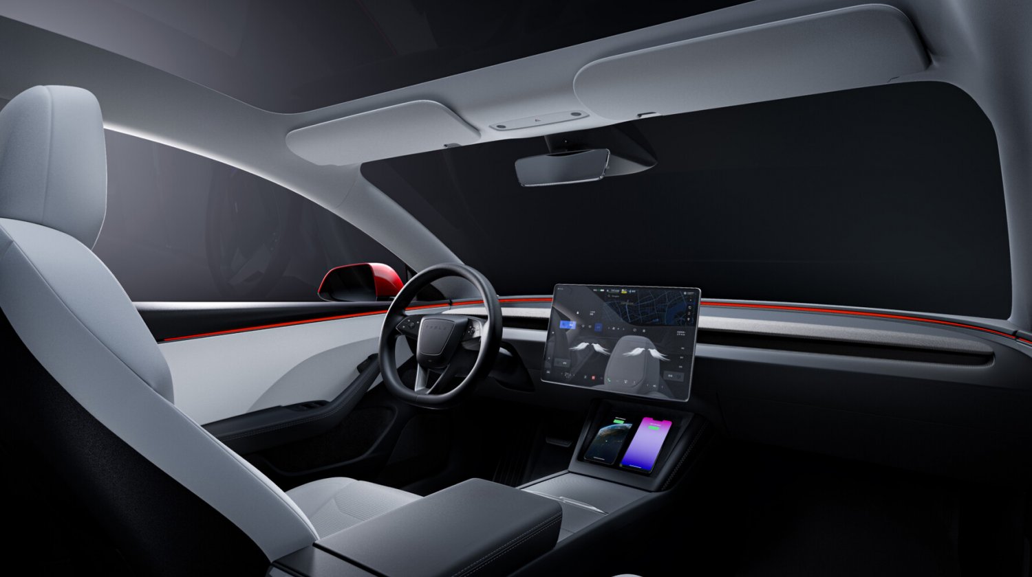 Mehr zum Update für Tesla Model 3: Foto von neuer Mittelkonsole